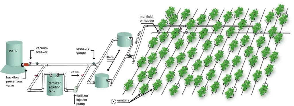 طريقة تمديد شبكة ري بالتنقيط: دليل شامل للمبتدئين والمحترفين 3 تمديد شبكة ري بالتنقيط